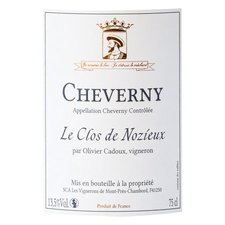 Domaine O.Cadoux Le Clos de Nozieux 2020 Cheverny - Vin blanc de la Lo