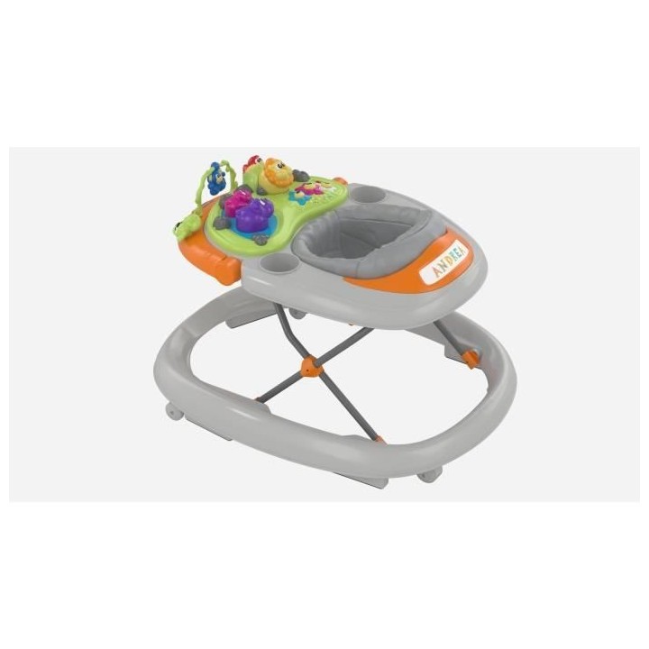 Trotteur Walky Talky Grey - Sons et Lumieres - 4 roues - 6 freins - CH