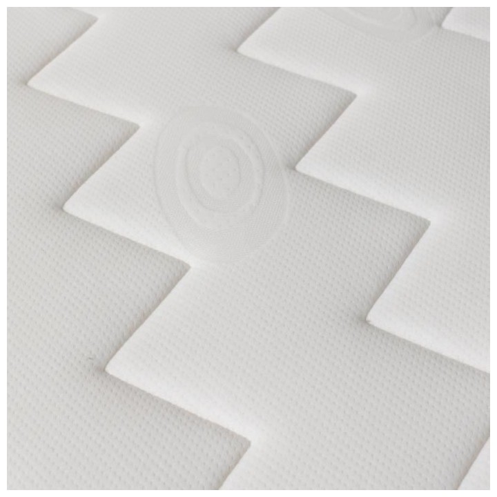 Banquette clic clac 3 places - Matelas 17 cm - Tissu gris clair - L199