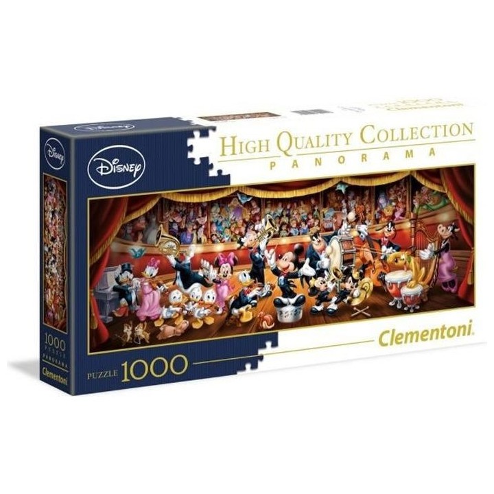 Clementoni - Puzzle panorama Disney Orchestra - 1000 pieces - Fabriqu