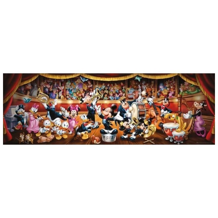 Clementoni - Puzzle panorama Disney Orchestra - 1000 pieces - Fabriqu
