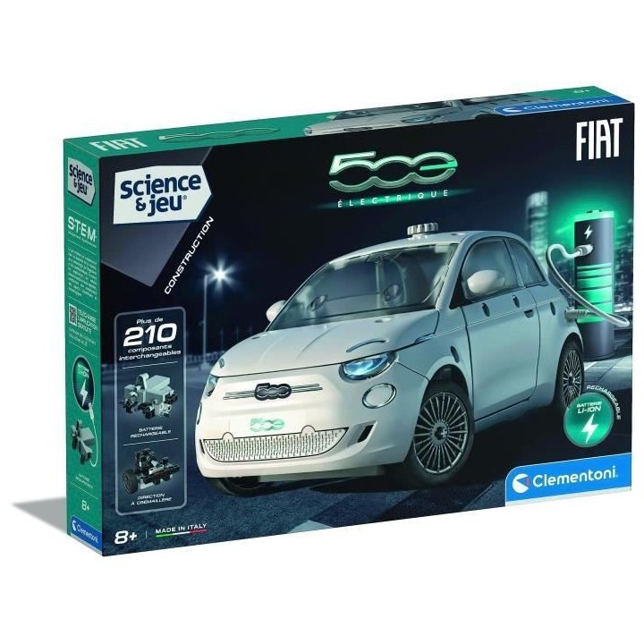 Clementoni - Coffret de construction Fiat 500 électrique - Applicatio