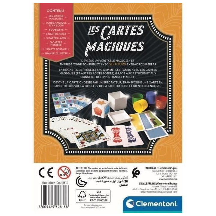 Clementoni - Boître de magie - 20 tours - Dés 7 ans