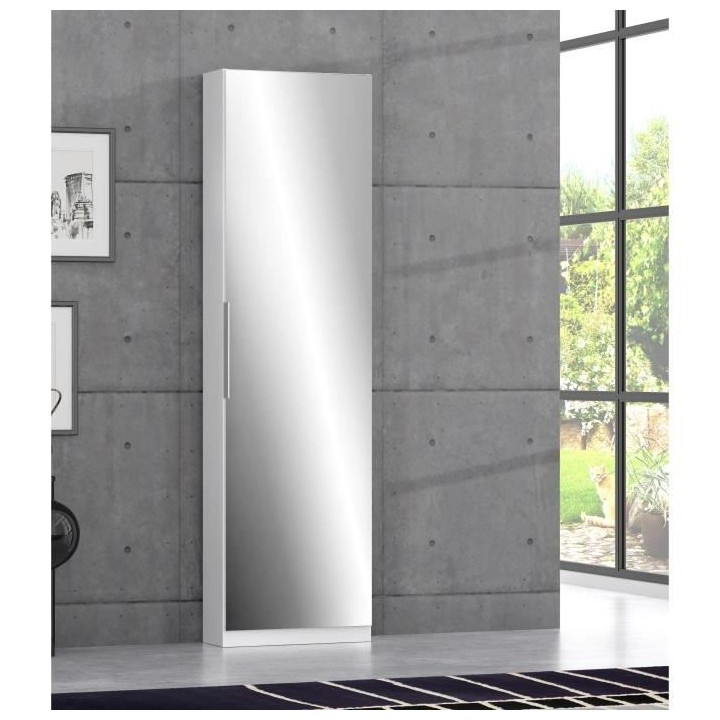 CALMA Meuble a chaussures contemporain blanc mat - L 50 cm