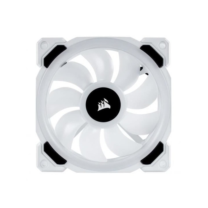 CORSAIR Ventilateur LL120 Pro LED RGB 120mm Blanc (Pack de 3) - (CO-90
