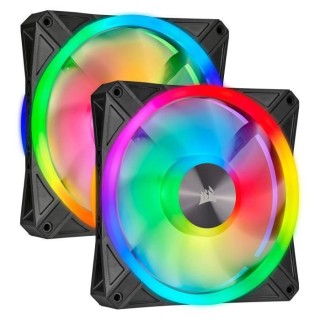 CORSAIR Lot de deux ventilateurs iCUE QL140 RGB - Diametre 140mm - Ave