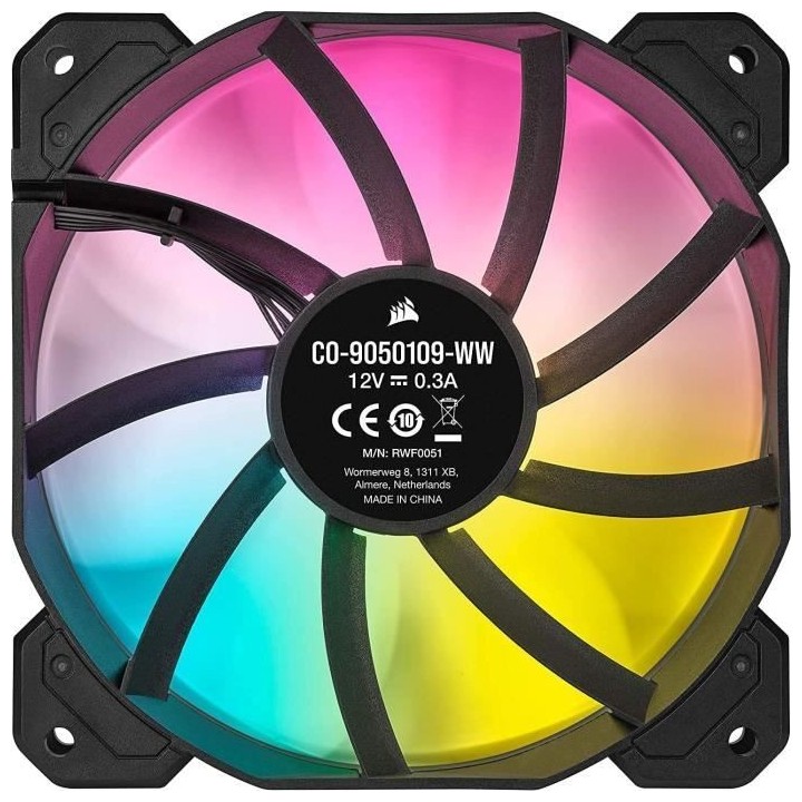 CORSAIR Ventilateur SP Series - SP120 RGB ELITE - 120mm RGB LED Fan wi