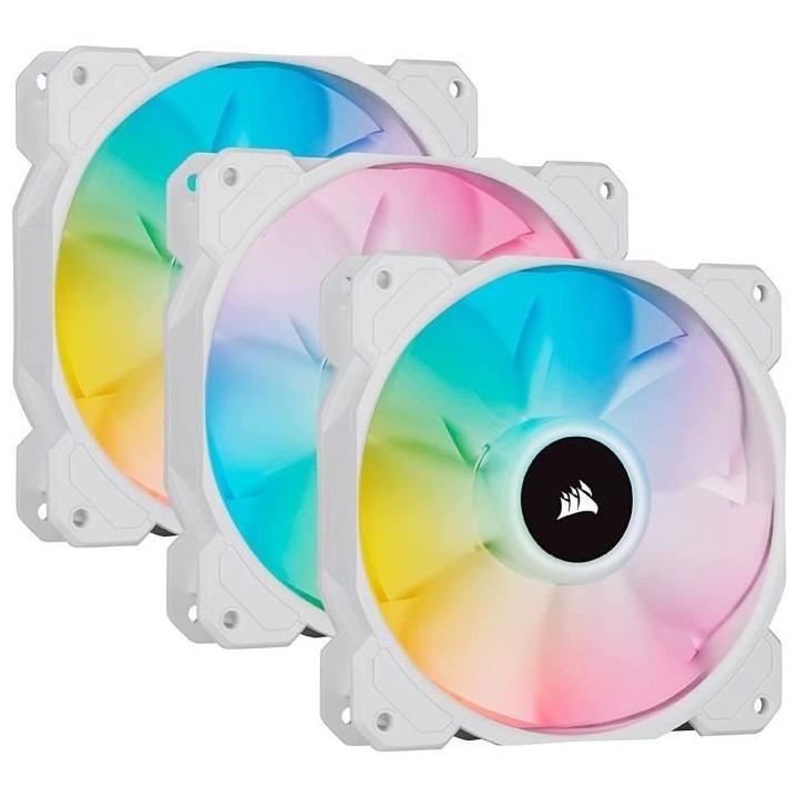 CORSAIR Ventilateur SP Series - White SP120 RGB ELITE - 120mm RGB LED