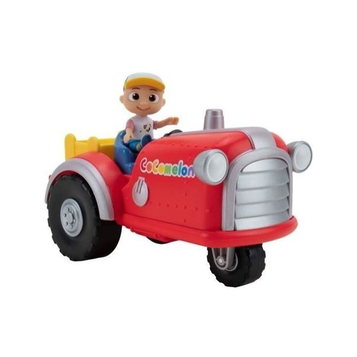 Figurine miniature - BANDAI - CoComelon Tracteur Musical Rouge - Tract