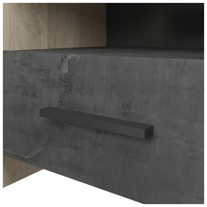 DEMEYERE Table de chevet 1 tiroir - Décor Chene Kronberg - L 49,6 x P