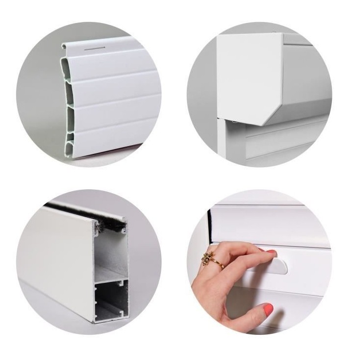 Volet roulant manuel a tirage pour porte L100 x H220 cm PVC -Coloris B