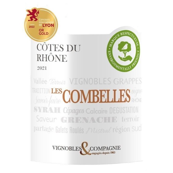 Les Combelles AOP Côtes du Rhône - Vin rouge de la Vallée du Rhône