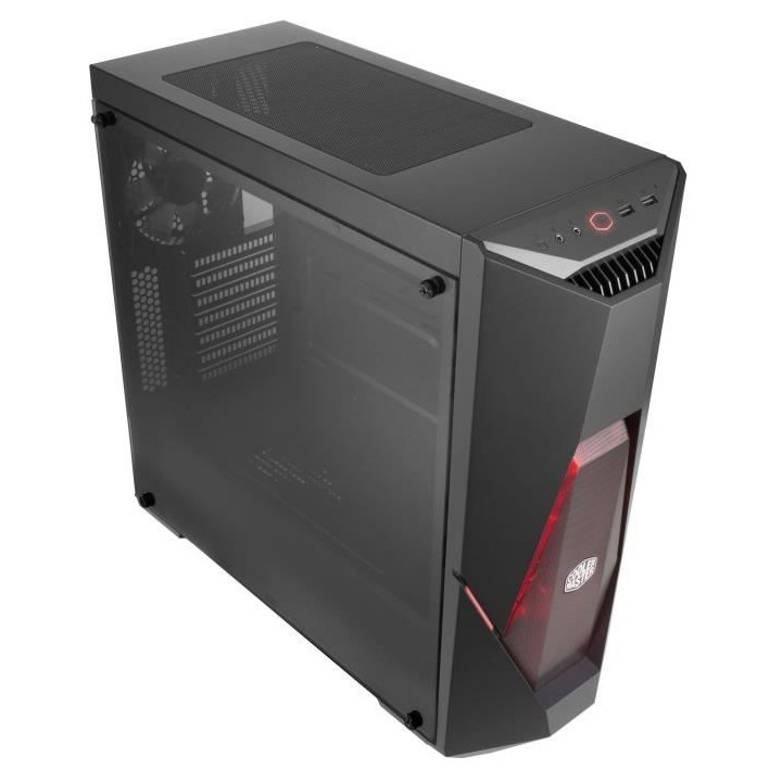 COOLER MASTER LTD BOITIER PC MasterBox K500L - avec RED LED fan - Noir