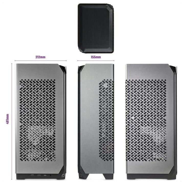 Boîtier PC - COOLER MASTER - NCORE 100 MAX, SFF, Gris, 850W, ATX, 120