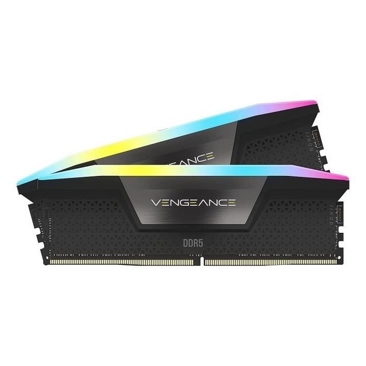Mémoire RAM - CORSAIR - Vengeance RGB DDR5 - 32GB 2x16GB DIMM - 6400