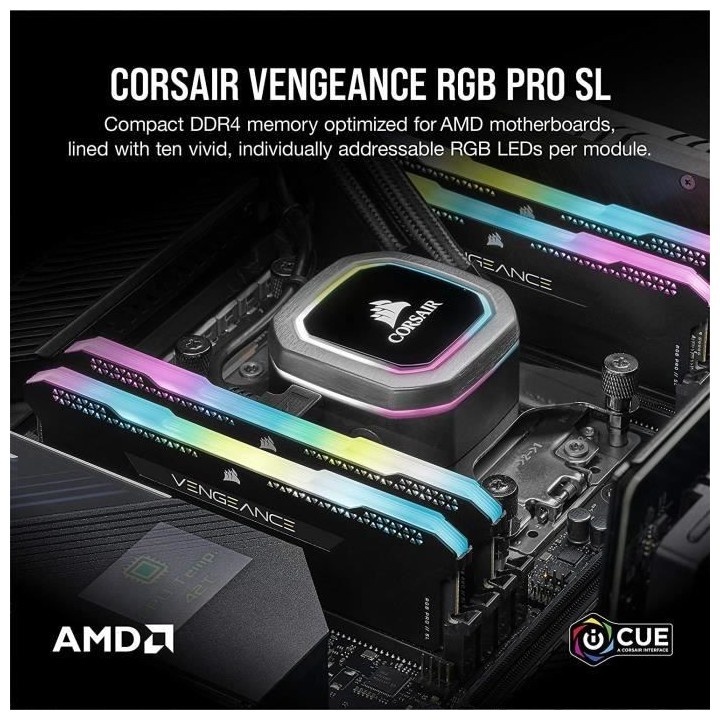 Mémoire RAM - CORSAIR - Vengeance RGB Pro Series DDR4 - 16GB 2x8GB DI