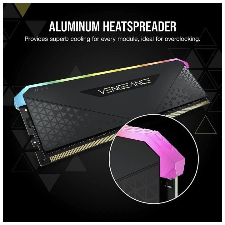 Mémoire RAM - CORSAIR - Vengeance RGB RS DDR4 - 16GB 2x8GB DIMM - 360