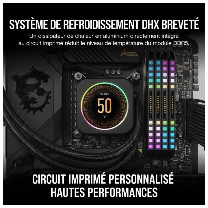 CORSAIR Dominator PLATINUM RGB - 32GB 2x16GB - DDR5 5600MHz - CAS36 -