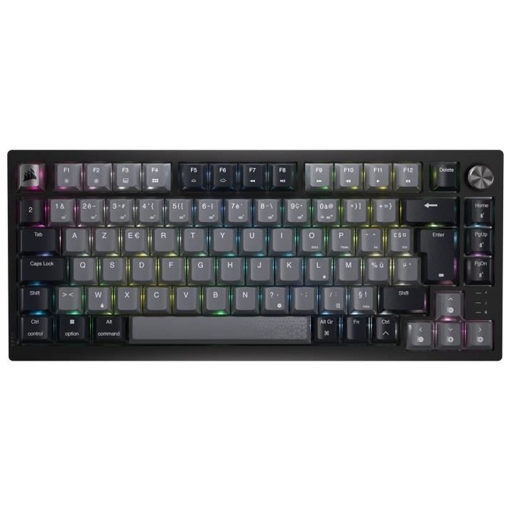 Clavier gaming mécanique sans fil - CORSAIR - K65 PLUS WIRELESS - Noi