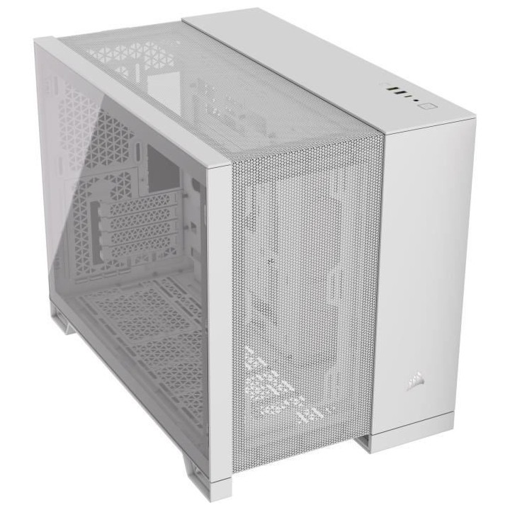 Boîtier PC - CORSAIR - 2500D AIRFLOW Micro ATX Dual Chamber - Blanc