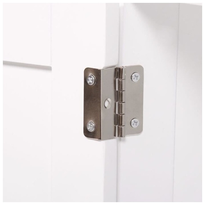 Desserte de cuisine 1 porte 1 tiroir - Blanc laqué - L 64 x P 46 x H