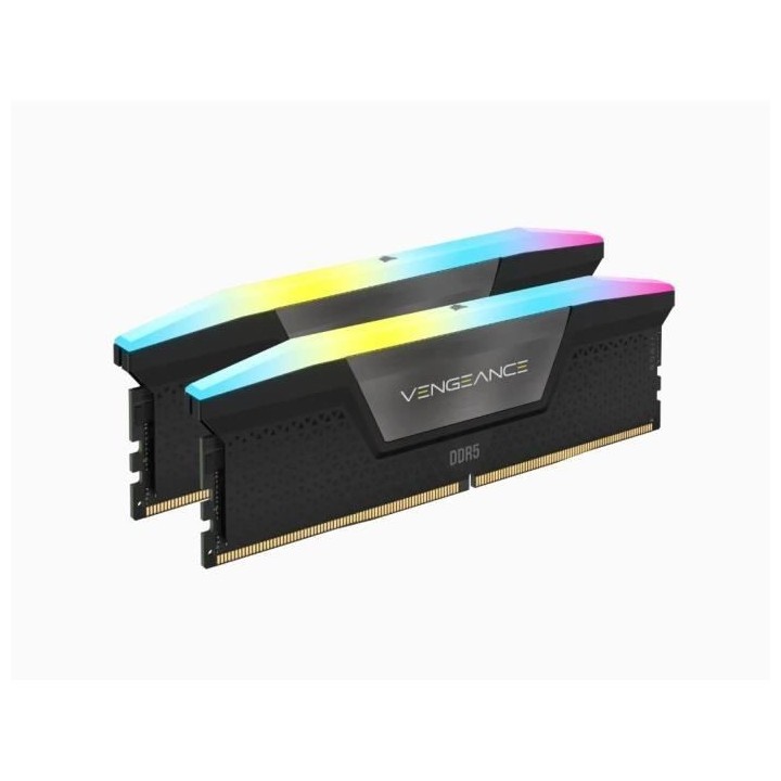 Mémoire RAM - CORSAIR - Vengeance RGB DDR5 - 32GB 2x16GB DIMM - 6000