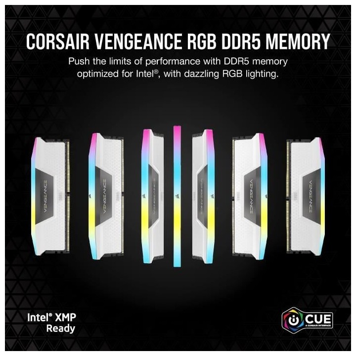 CORSAIR Vengeance RGB DDR5 - 32GB 2x16GB DIMM - 5200MHz - Unbuffered,