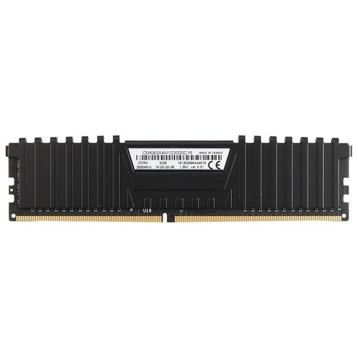 CORSAIR Mémoire PC RAM - Vengeance LPX - 8Go (1x8Go) - 3000MHz - DDR4