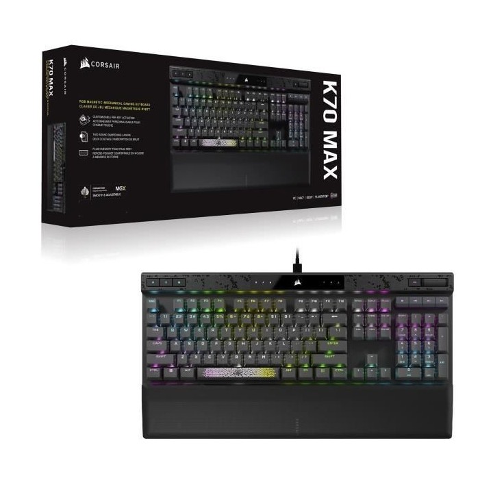 Clavier Corsair K70 MAX RGB, Black