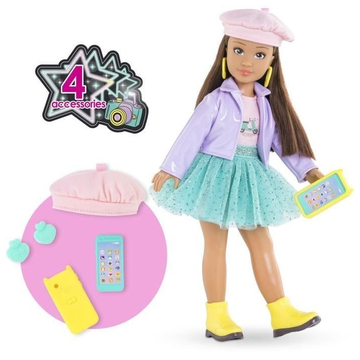 Poupée Mannequin - COROLLE - Luna Fashion Week Paris - 28 cm - 4 acce