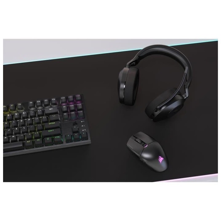 Casque gaming sans fil - CORSAIR - HS65 Wireless V2 - Carbone