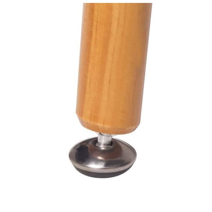 Bureau TWIN - MDF - Blanc - Pieds en bois - 2 Tiroirs - L 120 x P 55 x