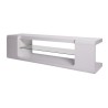 Meuble TV KENDAL -MDF- Blanc laqué - L 150 x P 40 x H 40 cm