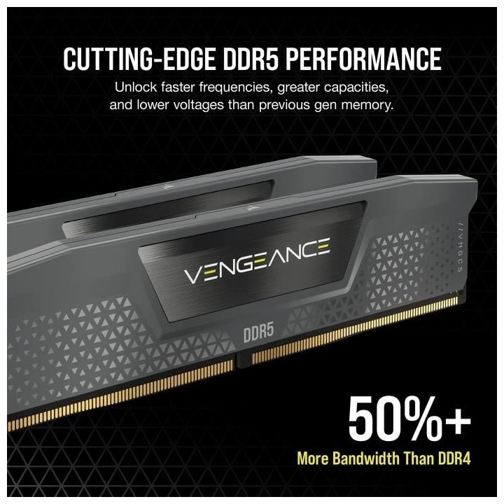 Mémoire RAM - CORSAIR - Vengeance DDR5 RAM 32Go (2x16Go) 6000MHz CL36