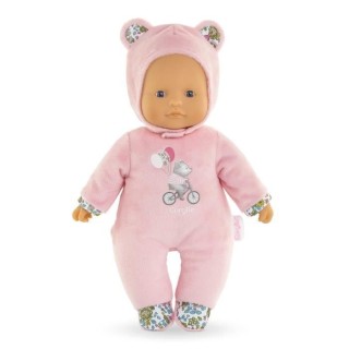 Mon Doudou COROLLE - Pti' Coeur Ours Rose - 30 cm - petit poupon - sen