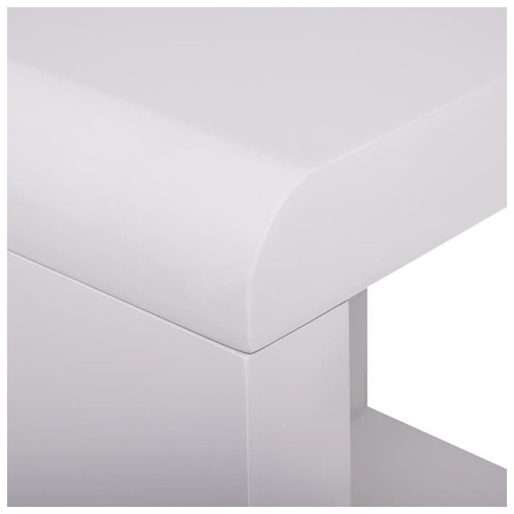 Meuble TV KENDAL -MDF- Blanc laqué - L 150 x P 40 x H 40 cm