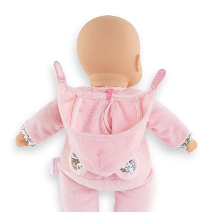 Mon Doudou COROLLE - Pti' Coeur Ours Rose - 30 cm - petit poupon - sen