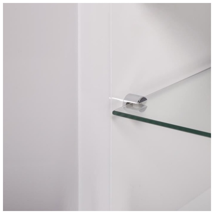 Meuble TV KENDAL -MDF- Blanc laqué - L 150 x P 40 x H 40 cm