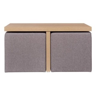 Set Table basse et 4 poufs - SCUDO