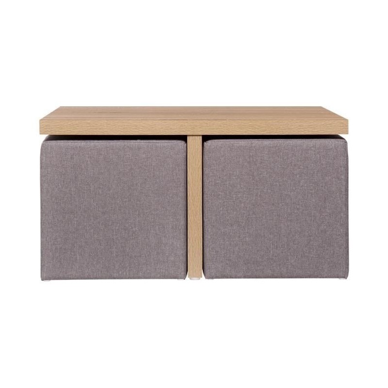 Set Table basse et 4 poufs - SCUDO