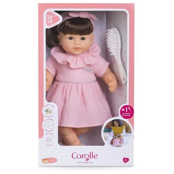 Poupon COROLLE - Julie - 36 cm - Cheveux faciles a coiffer - Senteur v