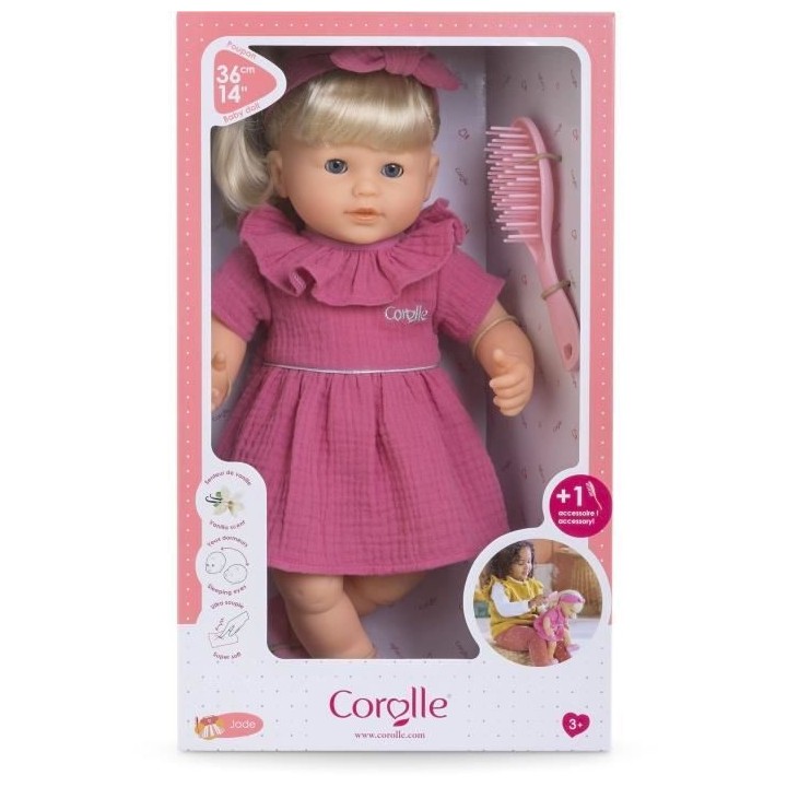 Poupon COROLLE - Jade - 36 cm - Cheveux faciles a coiffer - Senteur va