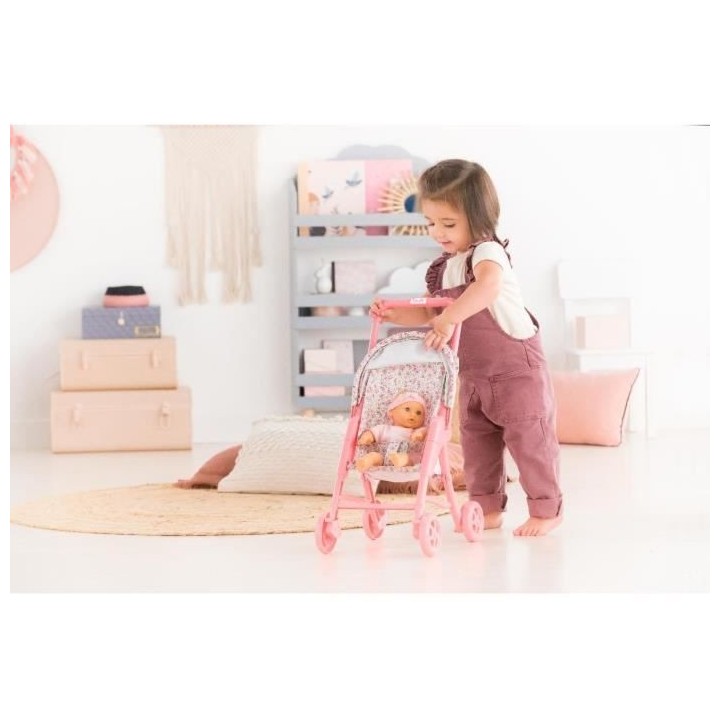 Poussette fleurie pour poupon 30 cm Corolle - Accessoire des 18 mois