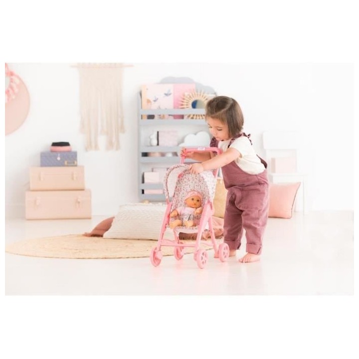 Poussette fleurie pour poupon 30 cm Corolle - Accessoire des 18 mois