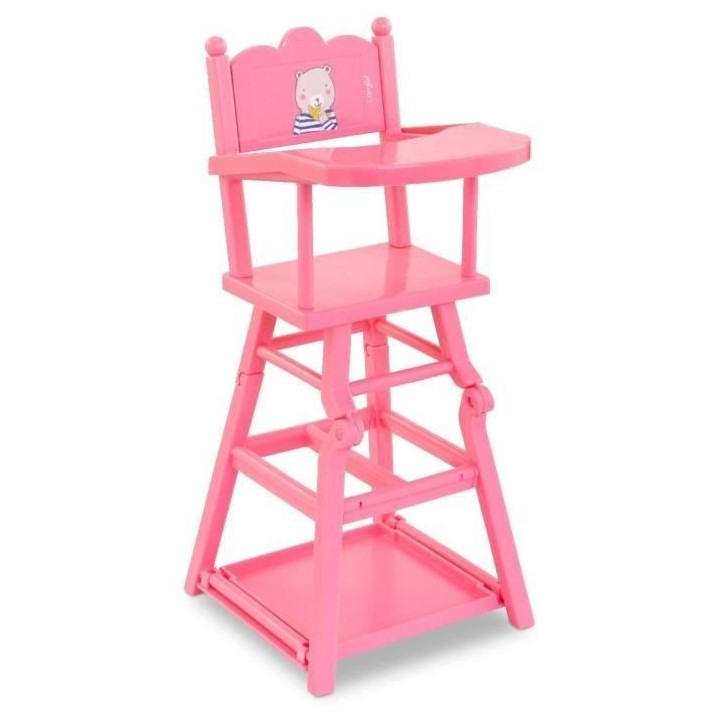 Chaise haute pour poupon 36 et 42cm - Corolle - 2 en 1 - Multicolore