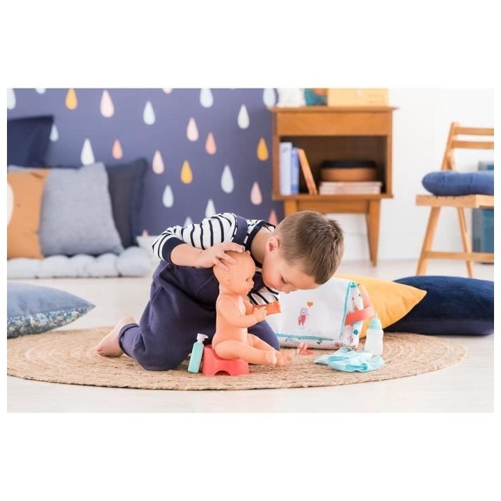 Sac a langer et accessoires - COROLLE - 7 accessoires - pour poupon 36