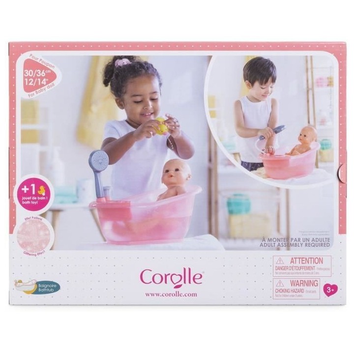 Accessoire poupon - COROLLE - Baignoire pour poupon 30 et 36cm - Des 3
