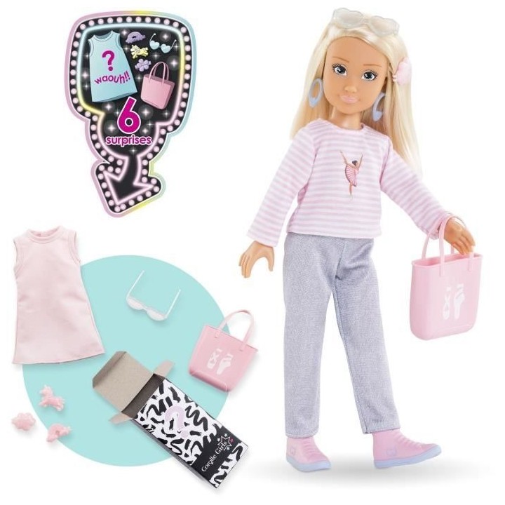 Poupée mannequin Valentine Shopping COROLLE GIRLS - 28 cm - 6 accesso