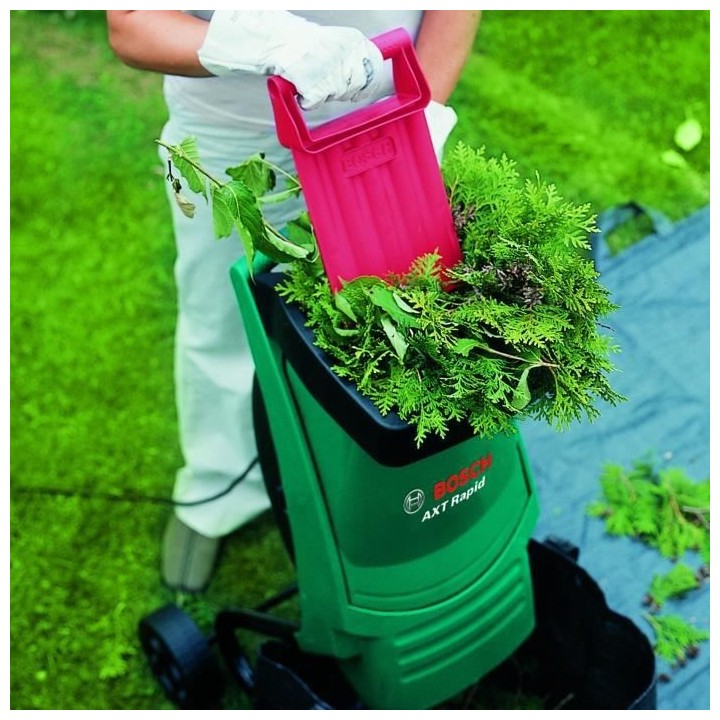 Broyeur de végétaux rapide Bosch - AXT Rapid 2000 (2000W, poussoir p