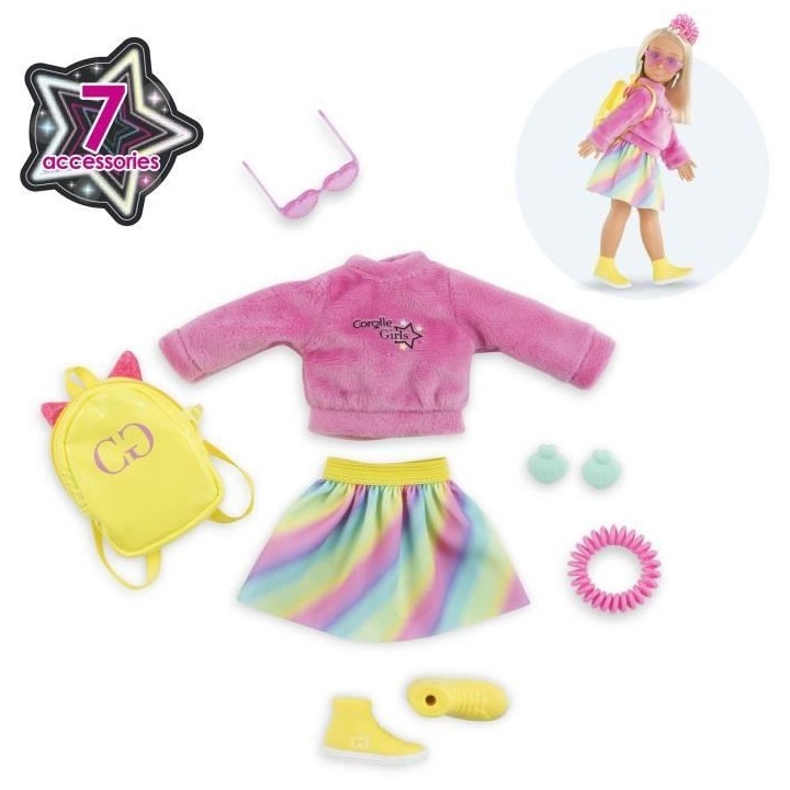 Accessoires poupée - COROLLE - Dressing fluo - Pour poupée mannequin